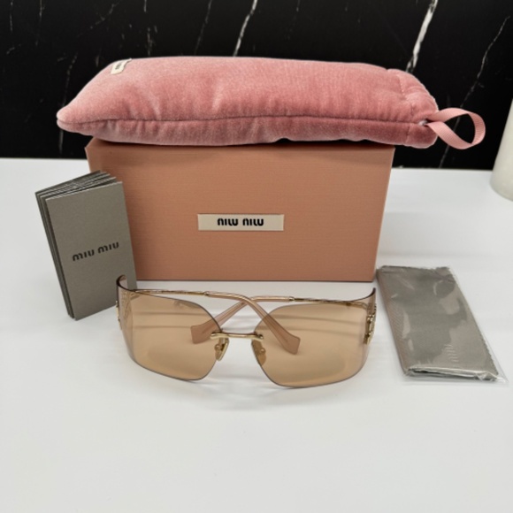 NEW SMU 54Y ZVN20F MIU MIU MU54YS ZVN20F WOMEN SUNGLASSES MU 54YS ZVN20F SHIELD main image 3